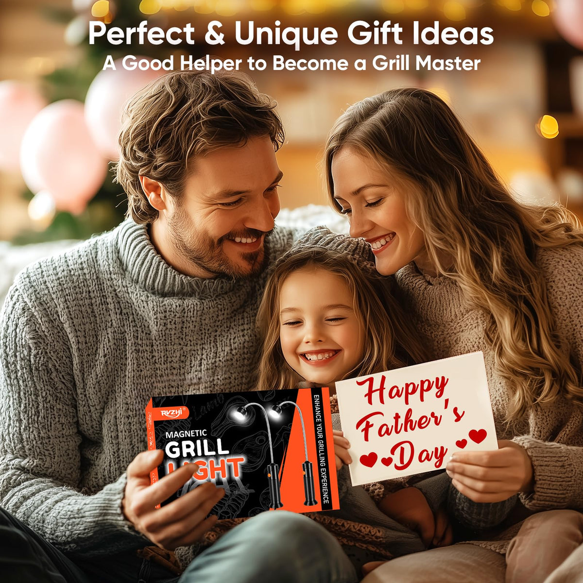 RVZHI grill light with magnetic base attaches to metal grills for steady illumination