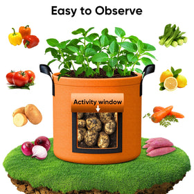 RVZHI grow bag showing six plant labels for garden organization.
