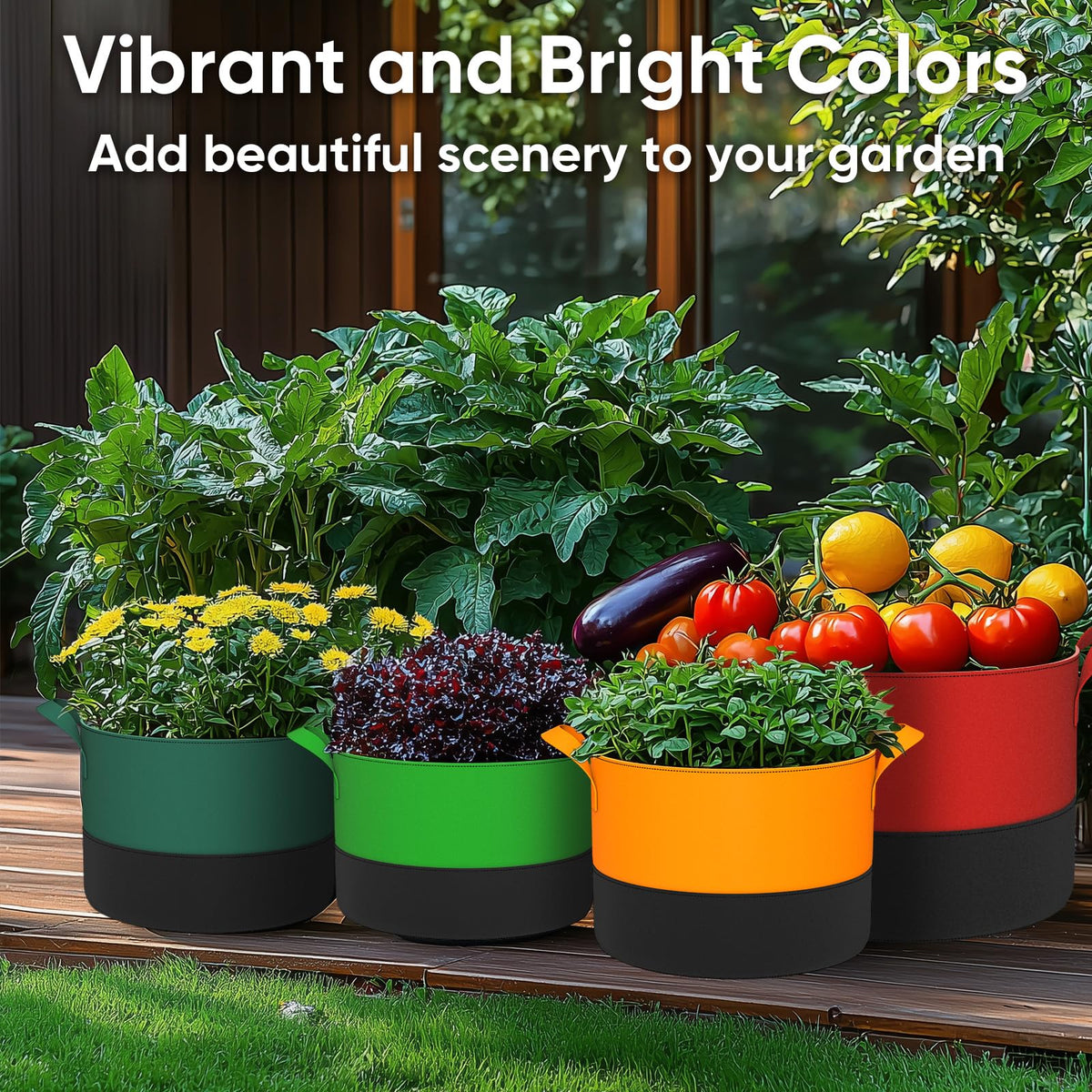 RVZHI grow bags with thick handles for easy transport indoors or outdoors.