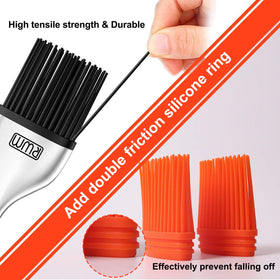 RWM basting brush removable heads for easy replacement and cleaning in the dishwasher.