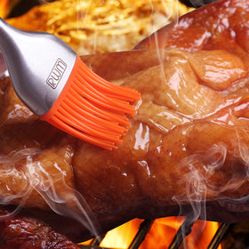 RWM basting brush silicone head bristle-free for even coverage and high heat use.