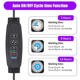 RWNTAO timer-enabled lamp automatically cycles on and off for consistent care