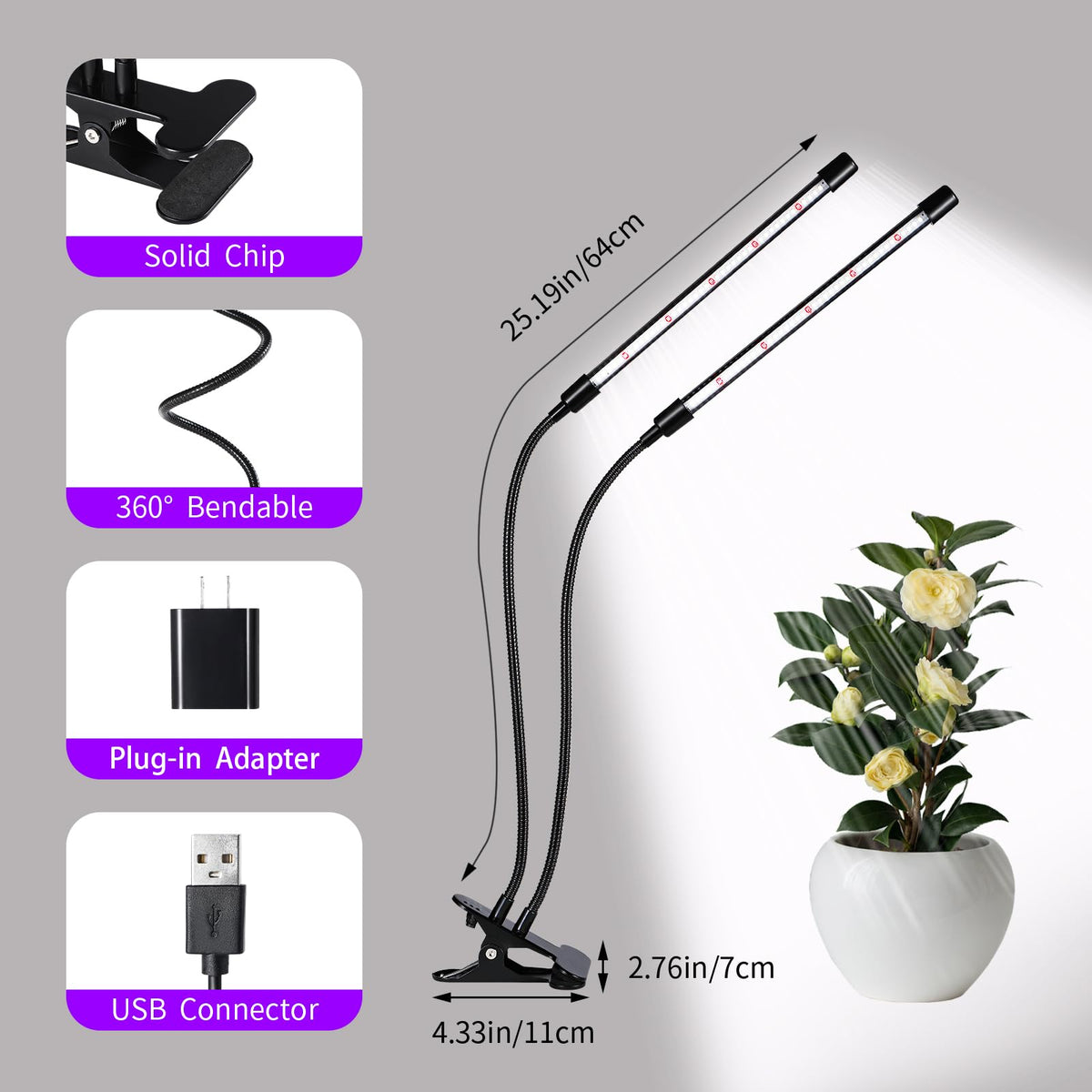 RWNTAO with 10 dimmable levels adapts to seedlings and mature plants