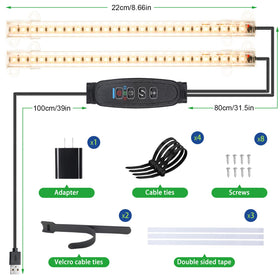 RWNTAO full-spectrum 380-800nm mimics sunlight for healthy plant growth.
