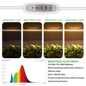 RWNTAO Grow Light Two Heads—easy installation with aluminum bar and clamp base.