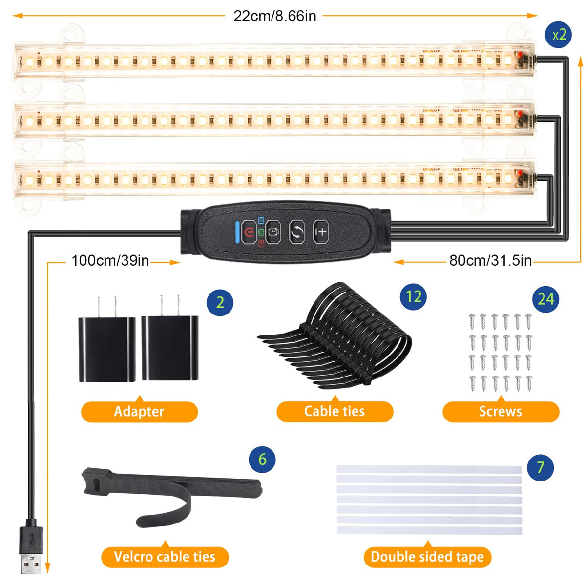 RWNTAO compact LED grow light ideal for office use