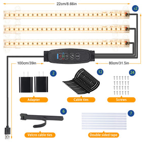 RWNTAO compact LED grow light ideal for office use