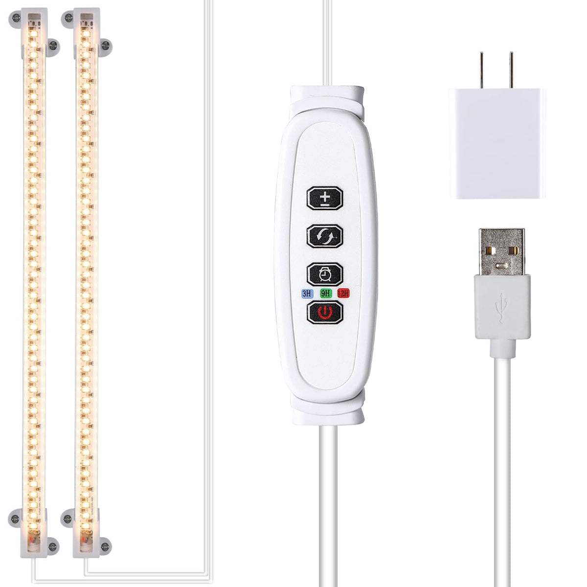 RWNTAO LED Grow Light Strips front view for enhanced indoor plant growth