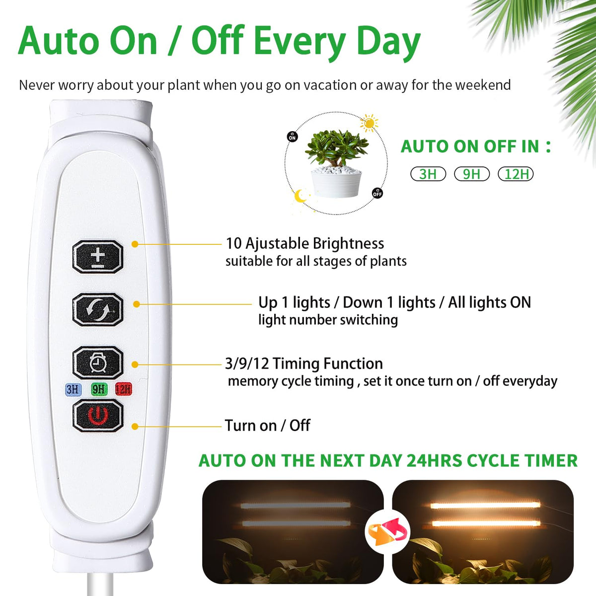 RWNTAO LED Grow Light Strips mounted for secure placement and flexible setup