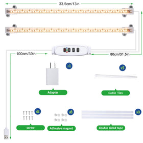 RWNTAO LED Grow Light Strips compact package with versatile mounting options