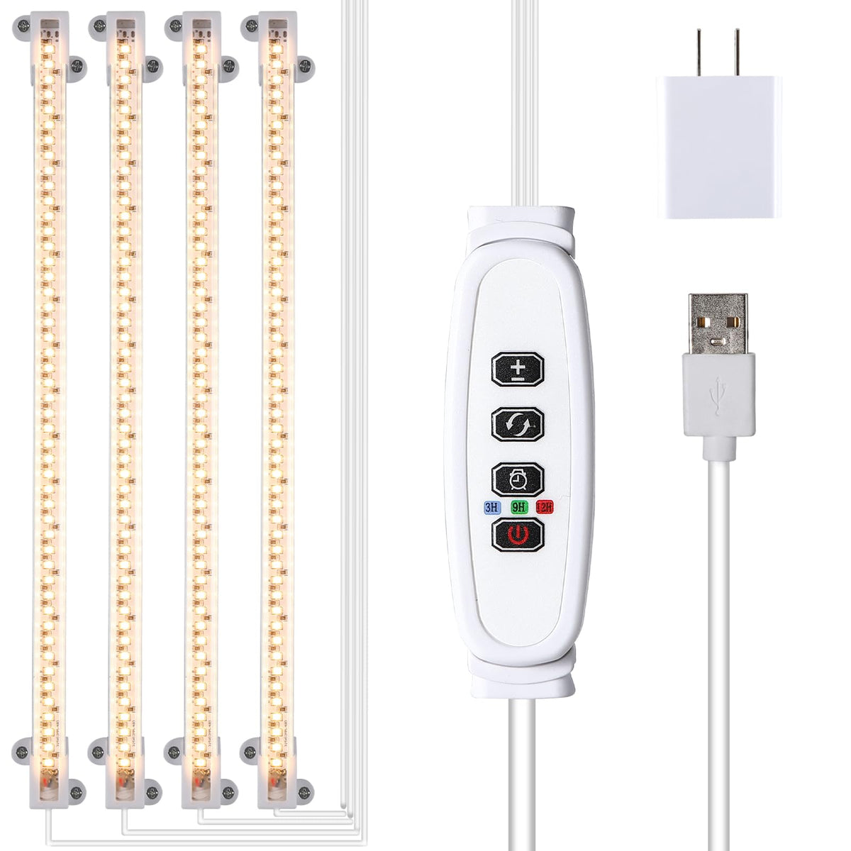 RWNTAO LED growth lamp with full-spectrum light supports indoor plant health.