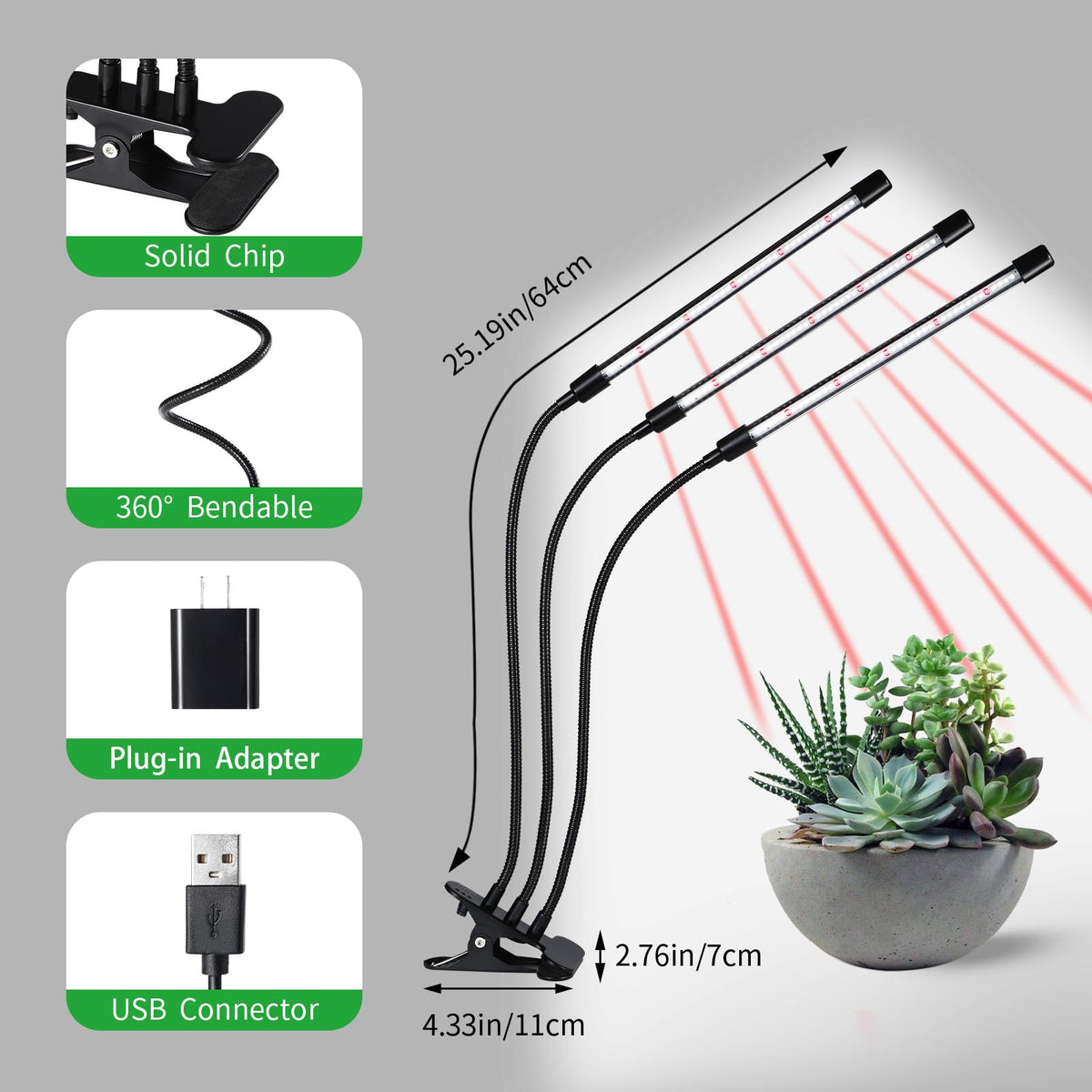 RWNTAO robust clip base provides secure desk mounting