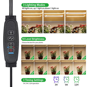 RWNTAO timer feature demonstrates auto on/off for daily plant care.