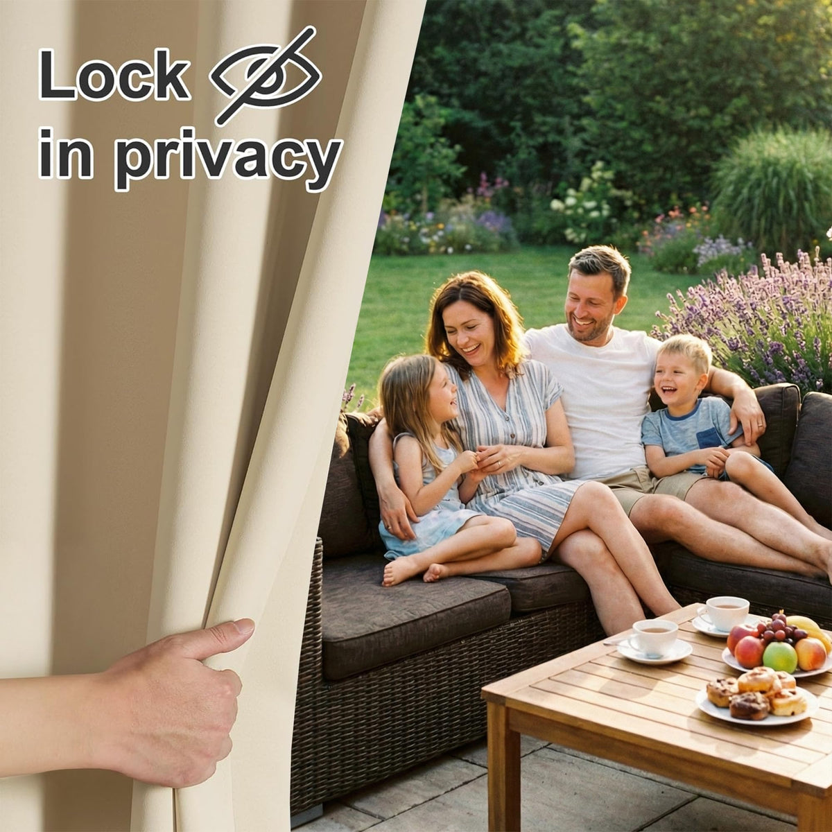 RYB HOME thermal insulated fabric helps keep outdoor spaces cooler in summer.