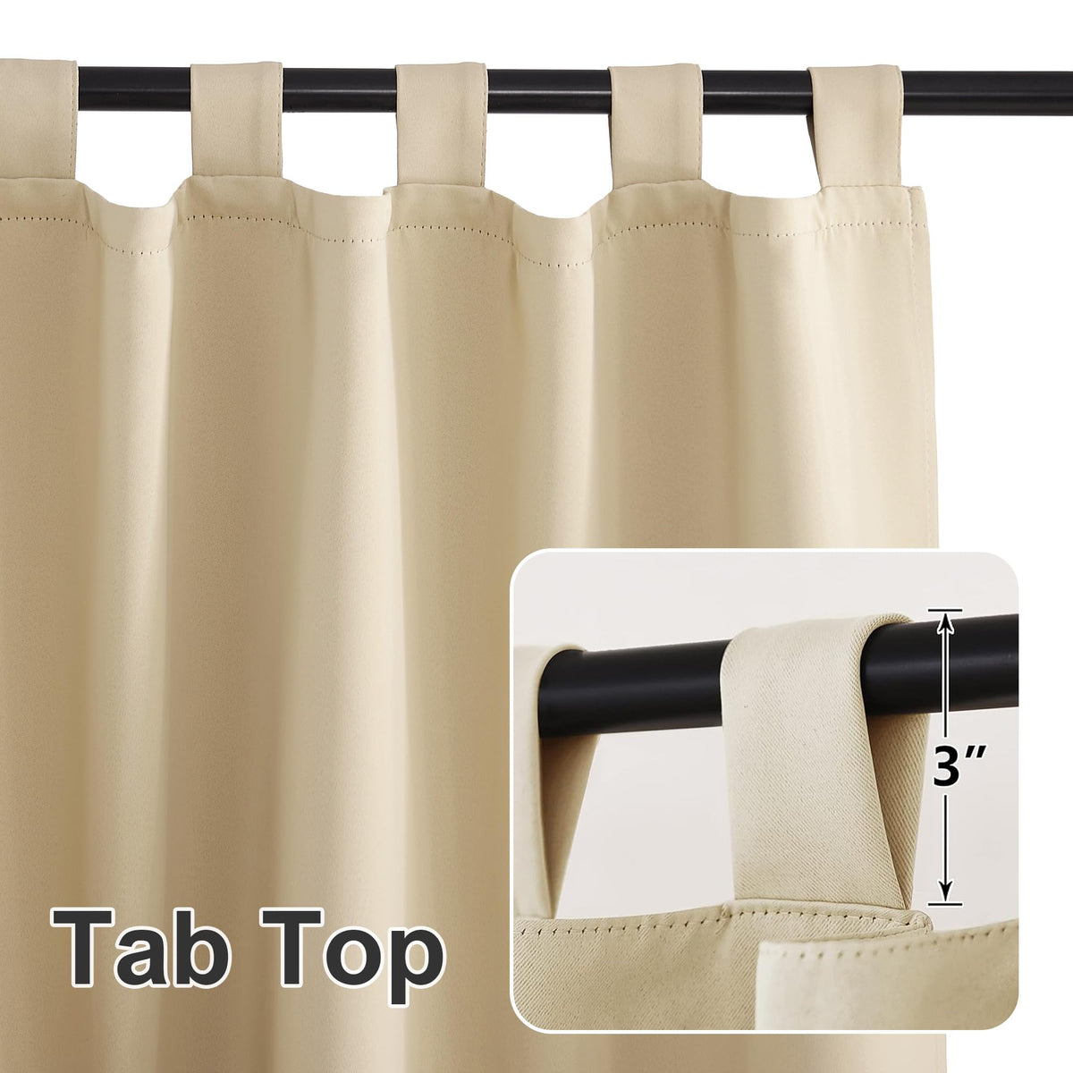 RYB HOME waterproof triple-weave curtain resists rain and splashes.