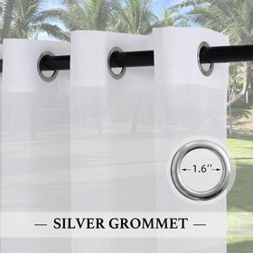 RYB HOME outdoor drapes shown in weather-ready fabric for patio use