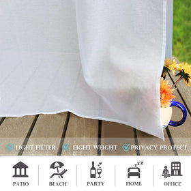 RYB HOME weather-ready curtains suitable for indoor outdoor spaces