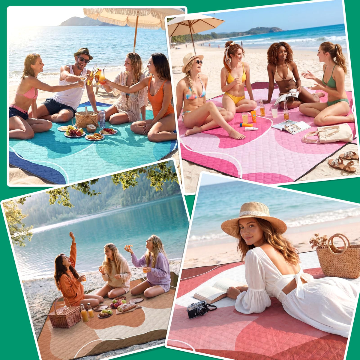 RYCHIC giant beach blanket for festivals—multi-scene versatility for outdoor events.