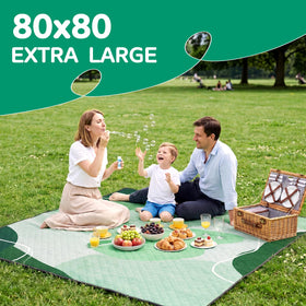 RYCHIC foldable beach blanket sandproof and easy to clean for sunny days.