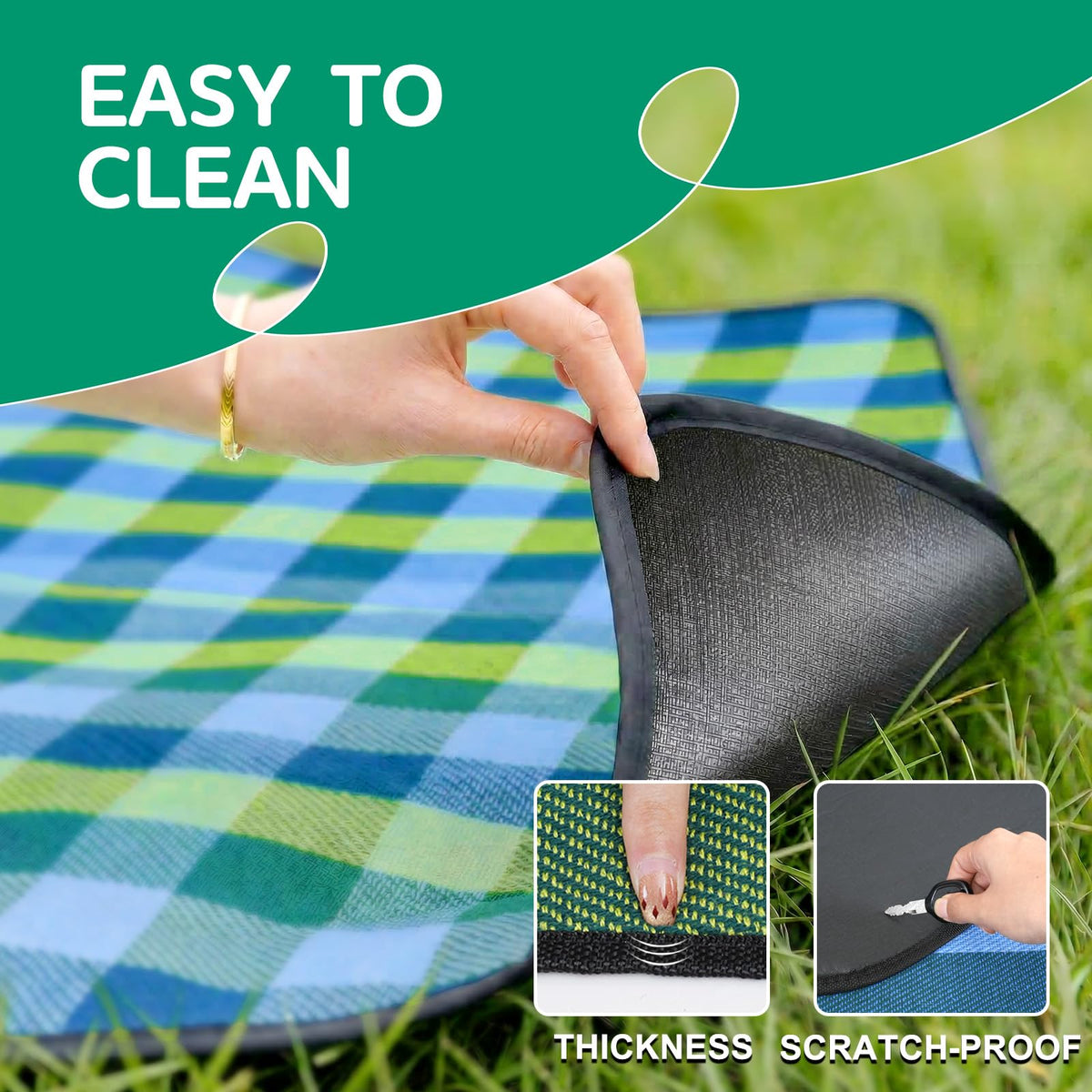 RYCHIC waterproof blanket at a concert for comfortable seating.