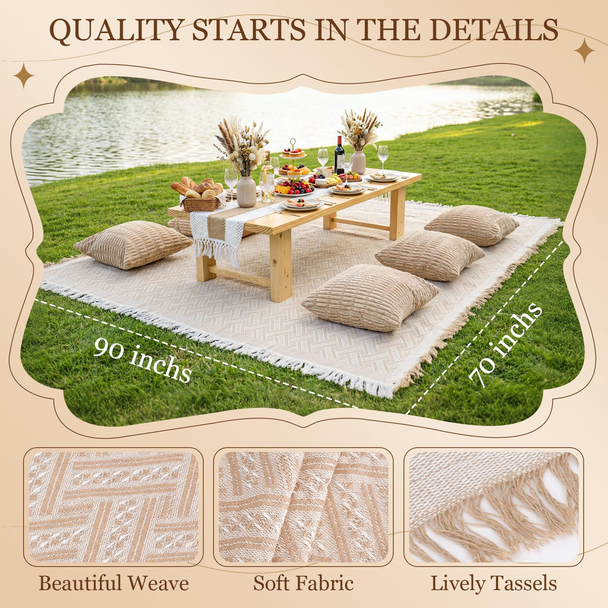 RYCHIC six-pillow covers enhance comfy ground seating and decorative accents