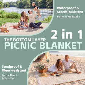 RYCHIC dual-layer blanket protects against sand and moisture.