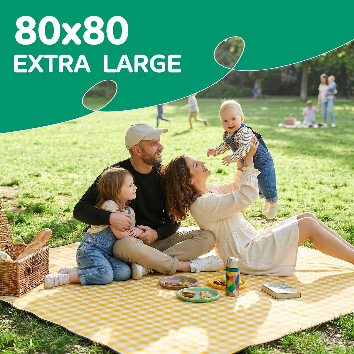RYCHIC waterproof and sandproof beach blanket on sand for a worry-free day