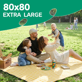 RYCHIC waterproof and sandproof beach blanket on sand for a worry-free day
