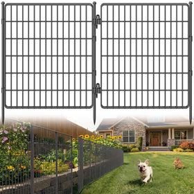RYDIZA 3-Ply No-Dig Garden Fence gateway assembly shows sturdy setup for easy pet containment.