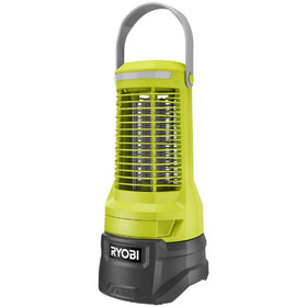 RYOBI 18V ONE+ Bug Zapper on patio for more comfortable outdoor evenings.