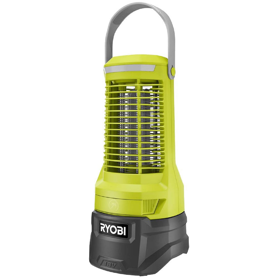 RYOBI 18V ONE+ Bug Zapper on patio for more comfortable outdoor evenings.
