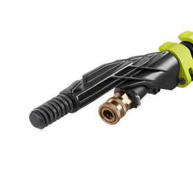 RYOBI durable extension pole provides steady control during prolonged cleaning sessions.