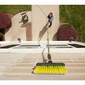 RYOBI ergonomic grip ensures comfortable handling while cleaning hard-to-reach surfaces.