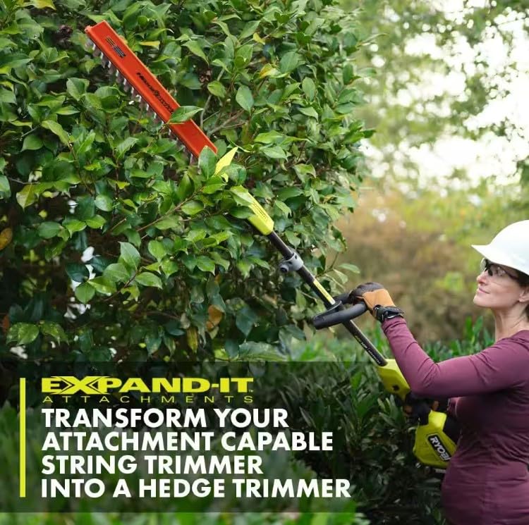 RYOBI Expand-It attachment-system compatibility enables versatile yard power.