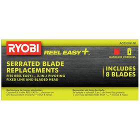 RYOBI heavy weed and thick grass cutting with serrated blades