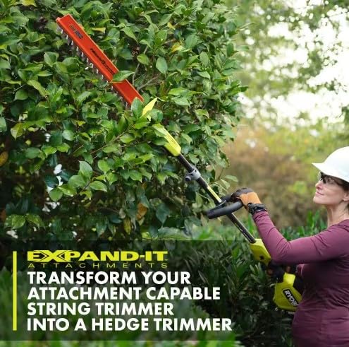 RYOBI HedgeTrimmer 3-4 inch capacity handles thicker branches.
