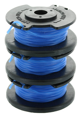Ryobi One+ AC14RL3A OEM 0.065 line spool closeup for precise trimming.