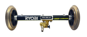 RYOBI Pressure Washer Water Broom cleaning concrete with powerful spray.