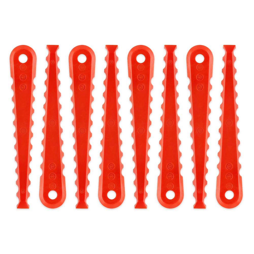 RYOBI Reel Easy blades pack in box demonstrates quick replacement for faster mower upkeep.