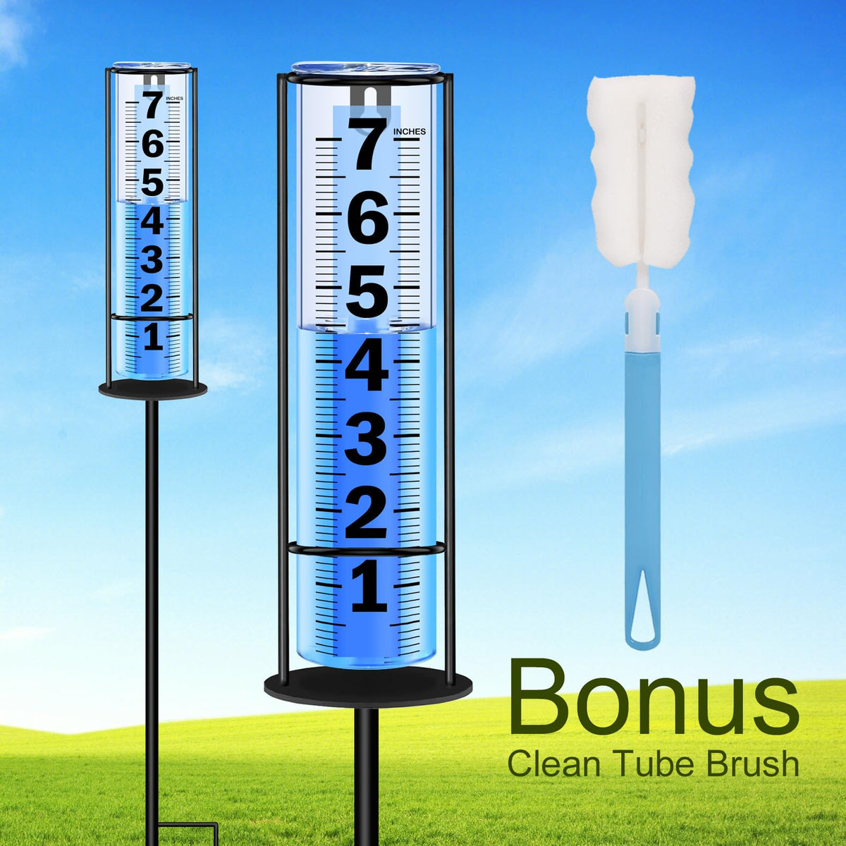 RYOEIKT Rain Gauge Removable Tube for easy emptying and maintenance