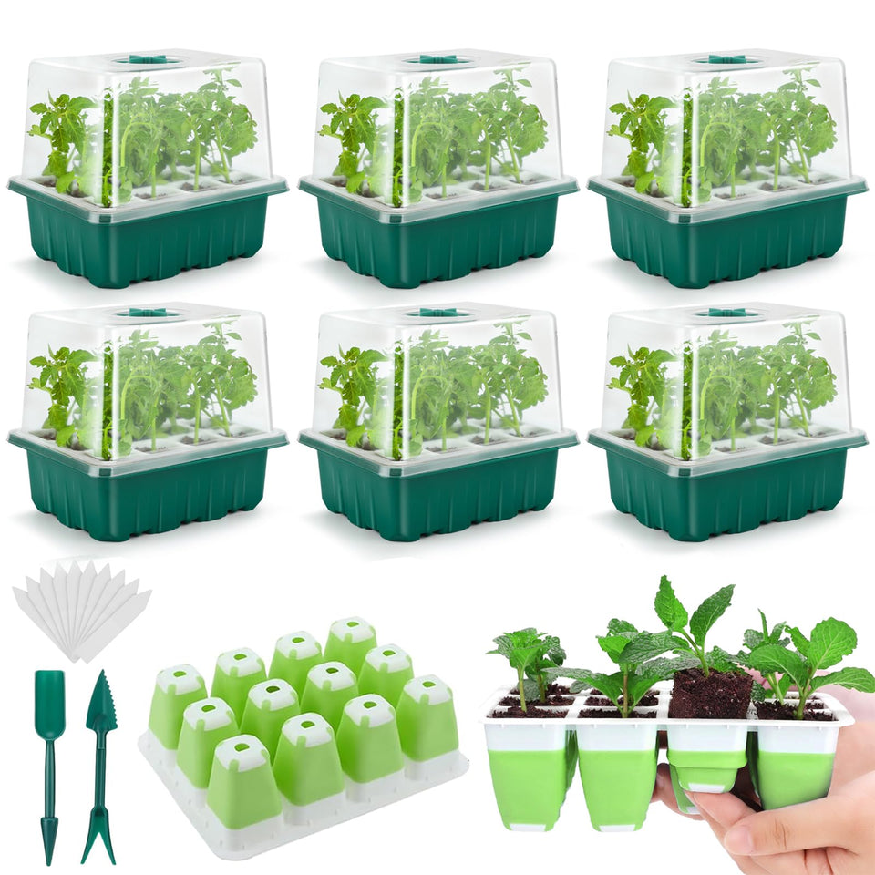 Rysacam seed starter tray with 72 cells for organized indoor germination