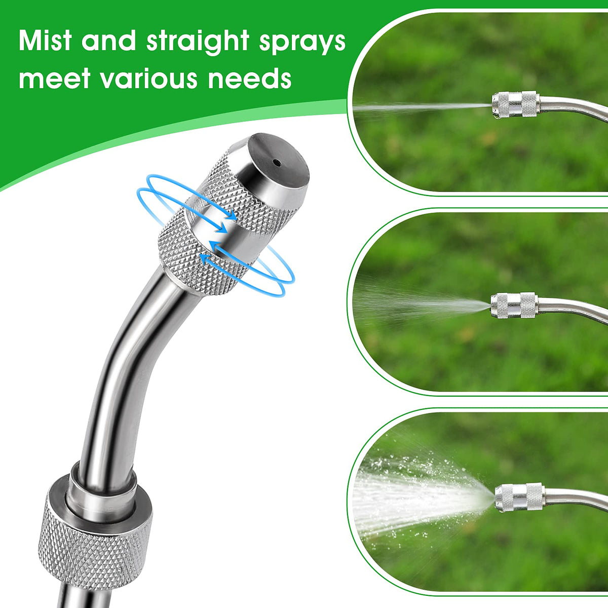 Ryscam 29-inch stainless steel sprayer wand with 1-4 inch brass barb for versatile hose fittings
