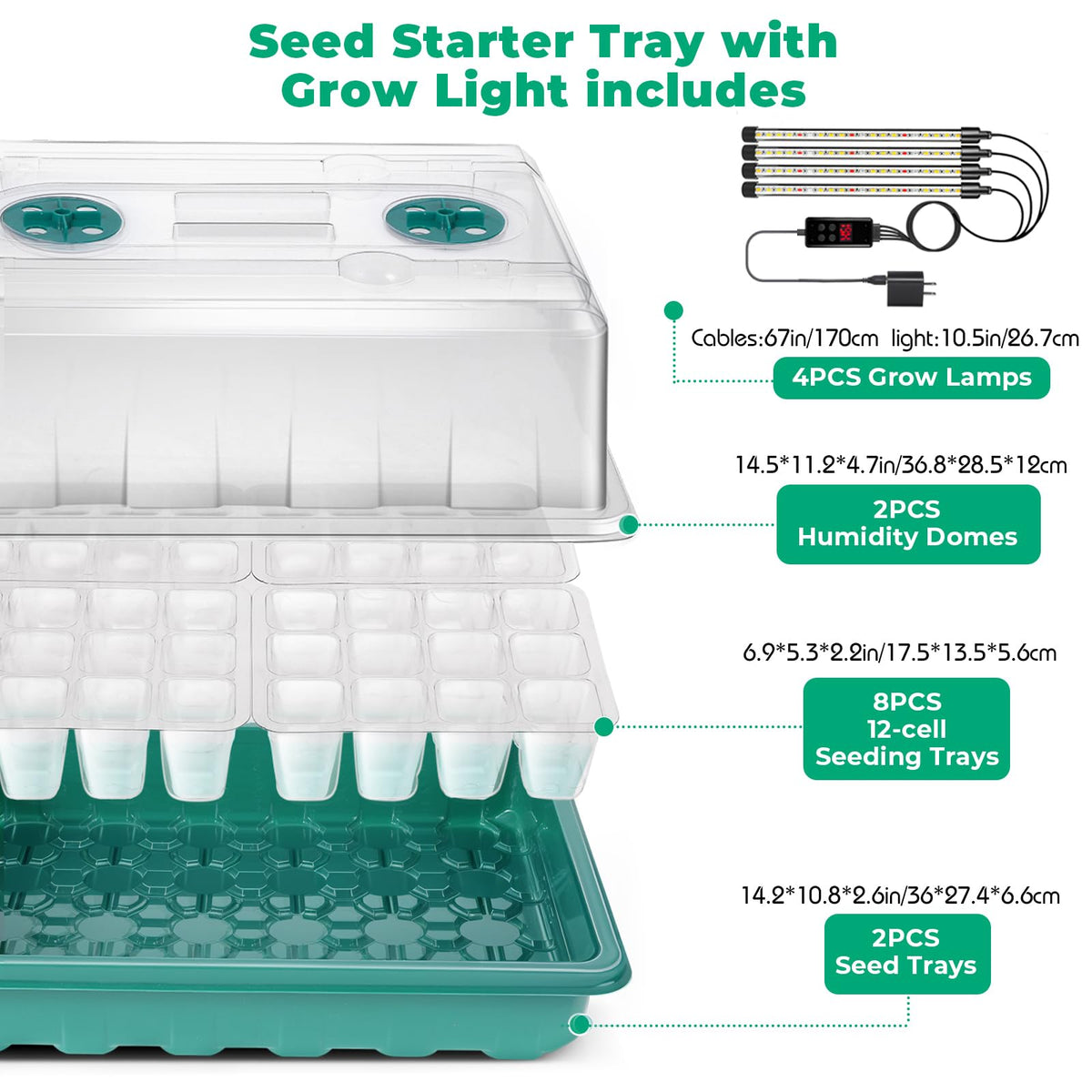 Ryscam indoor gardening kit for seed starting and cuttings