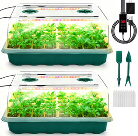 Ryscam seed starter tray with grow light supports germination