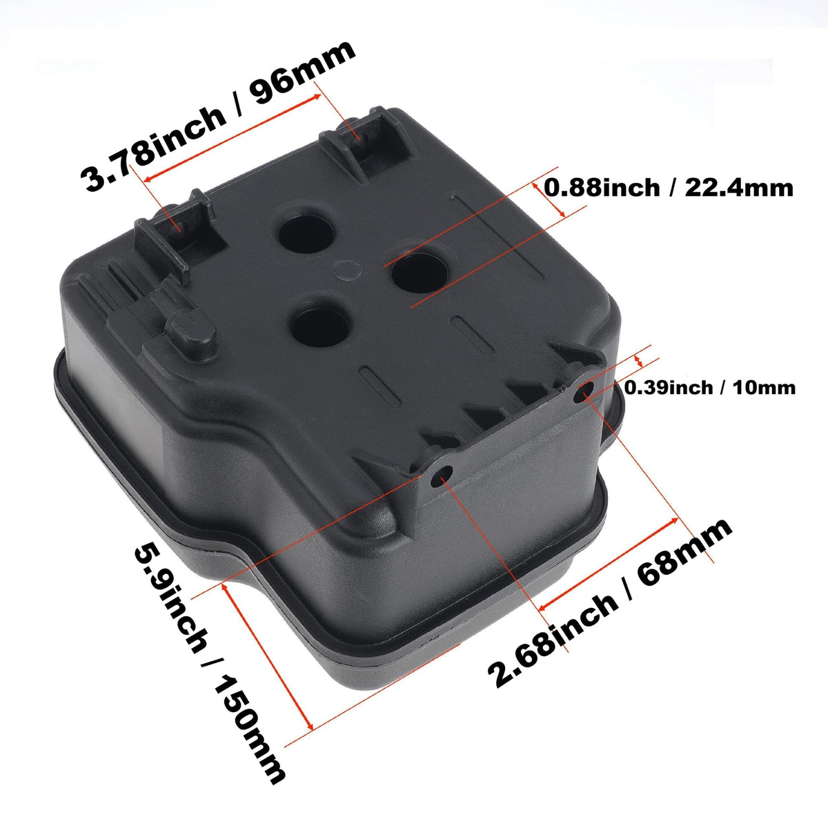 RYTIME fuel tank installed on mower, easy replacement for compatible engines.