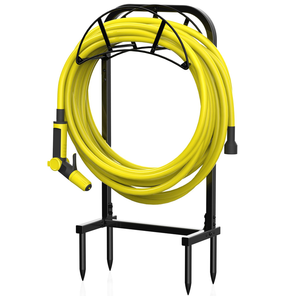S SUCHEK garden hose holder with four underground spikes for stability
