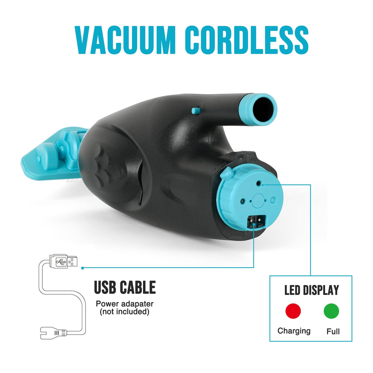 S7 interchangeable brush head 1 for precise debris pickup in corners.