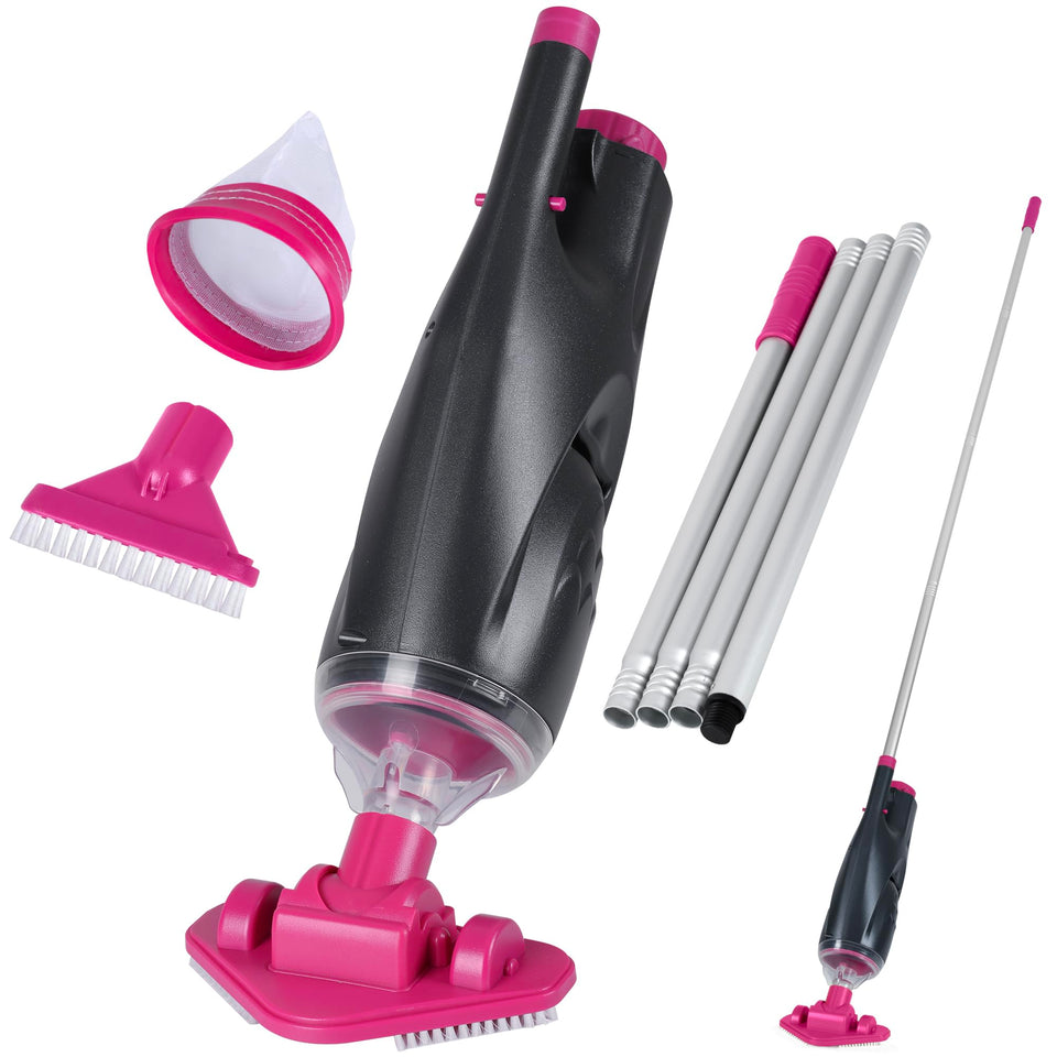 S7 rechargeable handheld spa vacuum front view for quick cordless spa maintenance