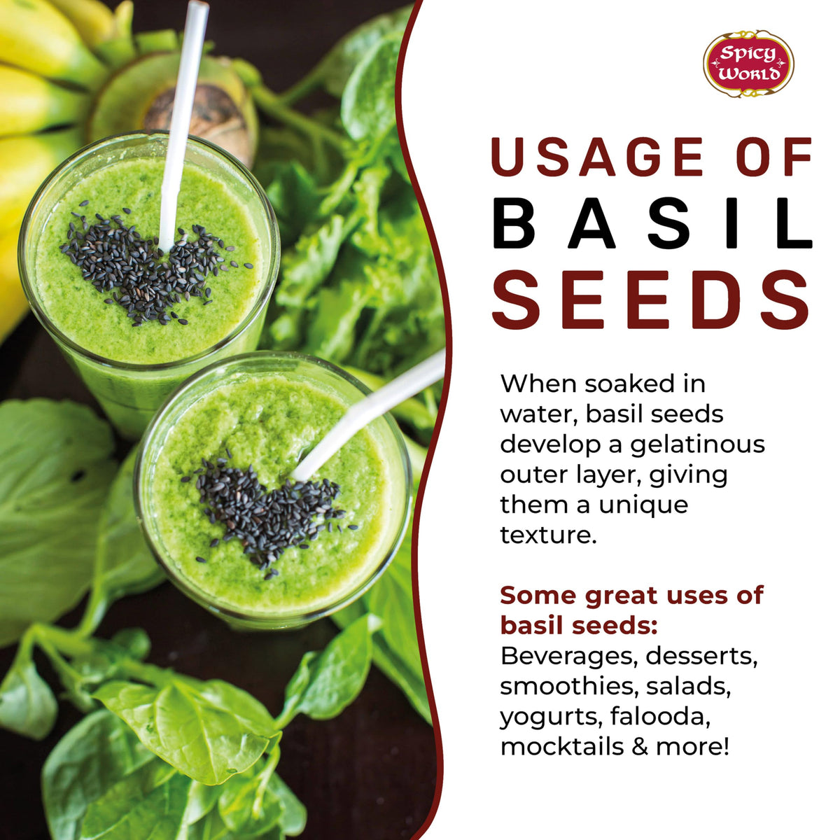 Sabja seeds from Spicy World for Ayurvedic-inspired recipes