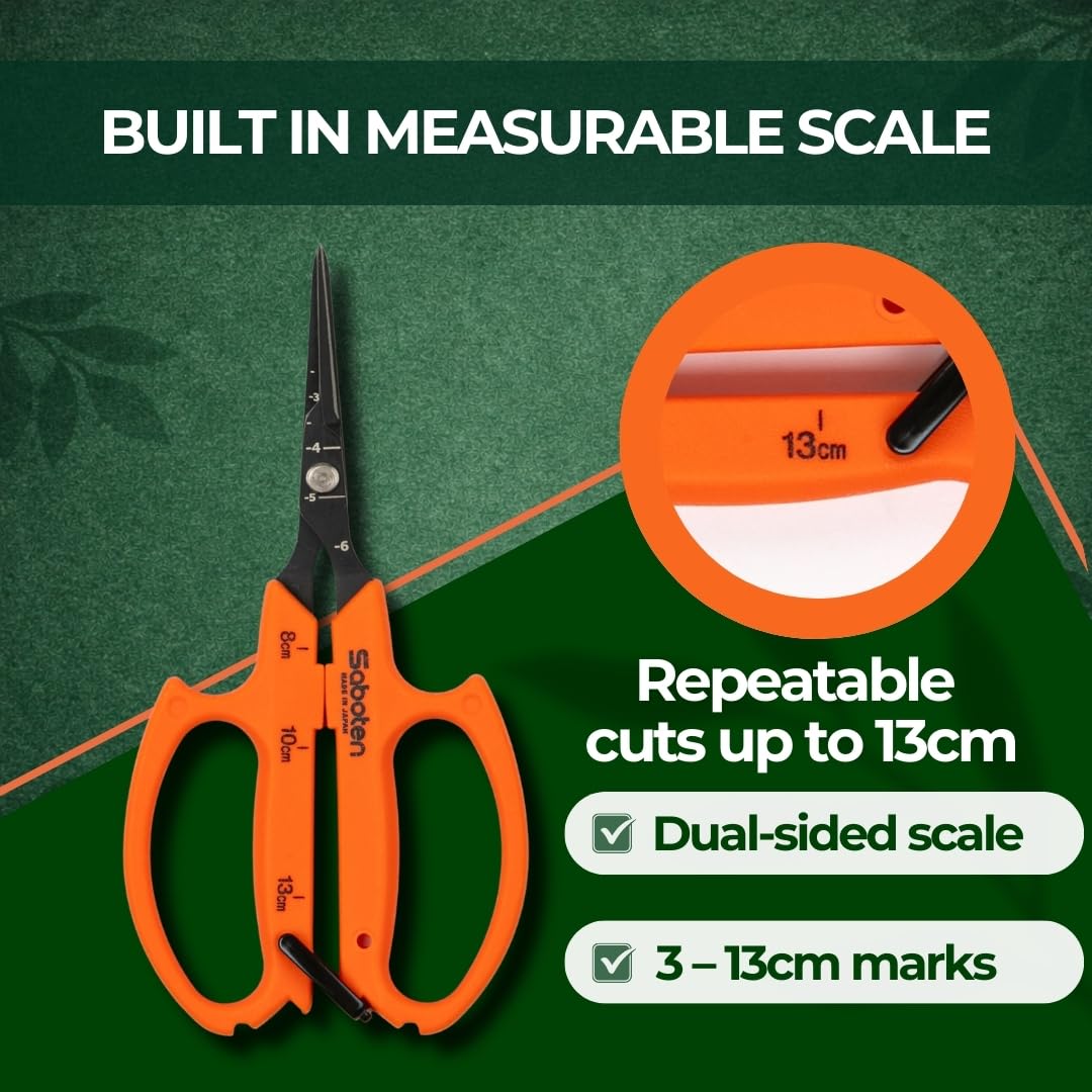 Saboten safety lock secures blades for safe storage and transport.